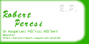 robert percsi business card